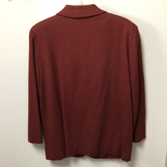 Savannah - Maroon wool blazer - Picture 6 of 10
